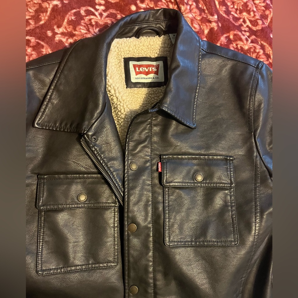 Levi's Men's Black Faux Leather Jacket